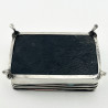 Sterling Silver and Tortoiseshell Pique Work Jewellery or Trinket Box