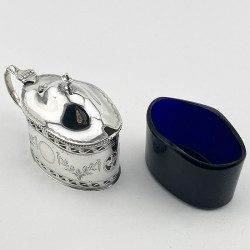 Charming Vintage Sterling Silver Copy of a Georgian Mustard Pot