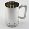 Handsome Sterling Silver Pint Mug with Squared Handle (1942)