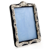 Victorian Silver Picture Frame with Velvet Back and Easel Stand