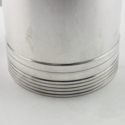 Handsome Sterling Silver Pint Mug with Squared Handle