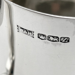 Handsome Sterling Silver Pint Mug with Squared Handle