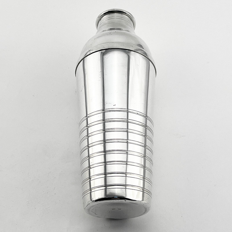 Stylish Large Continental Silver Plated Cocktail Shaker
