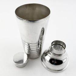 Stylish Large Continental Silver Plated Cocktail Shaker