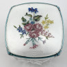 Beautiful English Pale Blue Guilloche Enamel Sterling Silver Dressing Table Jar