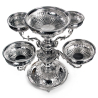 Very Large Victorian Silver Plate Epergne with Five Hand Chased Bowls