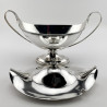 Very Elegant Boat Shaped Sterling Silver Sauce Tureen