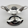 Very Elegant Boat Shaped Sterling Silver Sauce Tureen