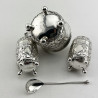 Victorian Sterling Silver Boxed Three Piece Condiment Set