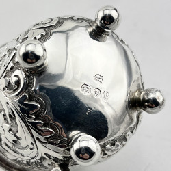 Victorian Sterling Silver Boxed Three Piece Condiment Set