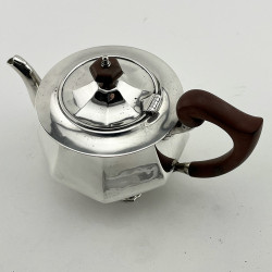 Arts and Crafts Style Edwardian Sterling Silver Tea Pot