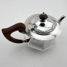 Arts and Crafts Style Edwardian Sterling Silver Tea Pot
