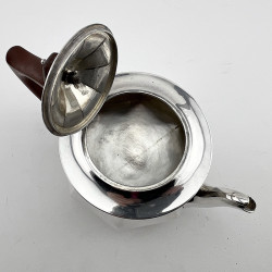 Arts and Crafts Style Edwardian Sterling Silver Tea Pot