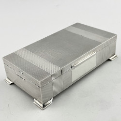 Art Deco Style Sterling Silver Trinket or Cigarette Box
