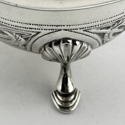 Irish Sterling Silver Sauce Boat with Repousse Celtic Style Decoration