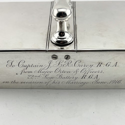 Sterling Silver Military Presentation Trinket or Cigarette Box