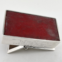 Sterling Silver Military Presentation Trinket or Cigarette Box