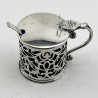 Late Victorian Sterling Silver Mustard Pot in a Cylindrical Form (1898)