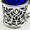 Late Victorian Sterling Silver Mustard Pot in a Cylindrical Form
