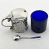Late Victorian Sterling Silver Mustard Pot in a Cylindrical Form