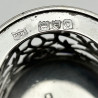 Late Victorian Sterling Silver Mustard Pot in a Cylindrical Form