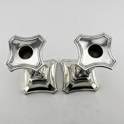 Handsome Pair of Late Victorian Sterling Silver Candlesticks