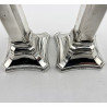 Handsome Pair of Late Victorian Sterling Silver Candlesticks