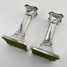 Handsome Pair of Late Victorian Sterling Silver Candlesticks