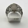 Boxed Set of Six Sterling Silver Napkin Rings with Flat Base to Stand