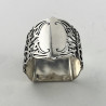 Boxed Set of Six Sterling Silver Napkin Rings with Flat Base to Stand