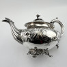 Decorative Early Victorian Sterling Silver Tea Pot