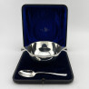 Plain Circular Sterling Silver Porringer or Christening Set