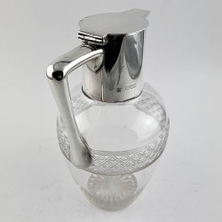 Late Victorian Sterling Silver Claret Jug by Hukin & Heath