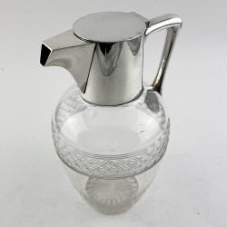 Late Victorian Sterling Silver Claret Jug by Hukin & Heath