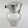 Late Victorian Sterling Silver Claret Jug by Hukin & Heath