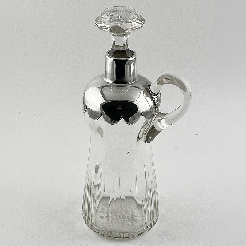 Unusual Edwardian Sterling Silver Spirit Decanter (1913)