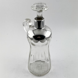 Unusual Edwardian Sterling Silver Spirit Decanter
