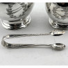 Boxed Sterling Silver Sugar and Cream with Lion Crest in Wreath Cartouche