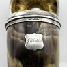 Scottish Sterling Silver Snuff Mull with Rams Horn Body