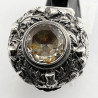 Scottish Sterling Silver Snuff Mull with Rams Horn Body