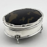 Sterling Silver and Tortoiseshell Jewellery or Trinket Box