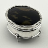 Sterling Silver and Tortoiseshell Jewellery or Trinket Box