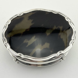 Sterling Silver and Tortoiseshell Jewellery or Trinket Box