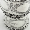 Pretty Pair of Chester Sterling Silver Boxed Napkin Rings
