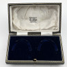 Pretty Pair of Chester Sterling Silver Boxed Napkin Rings
