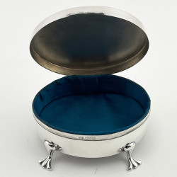 Attractive Chester Sterling Silver Jewellery or Trinket Box