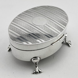 Attractive Chester Sterling Silver Jewellery or Trinket Box