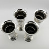 Impressive Set of Four Sterling Silver Vases