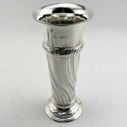 Impressive Set of Four Sterling Silver Vases