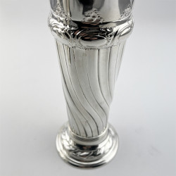 Impressive Set of Four Sterling Silver Vases